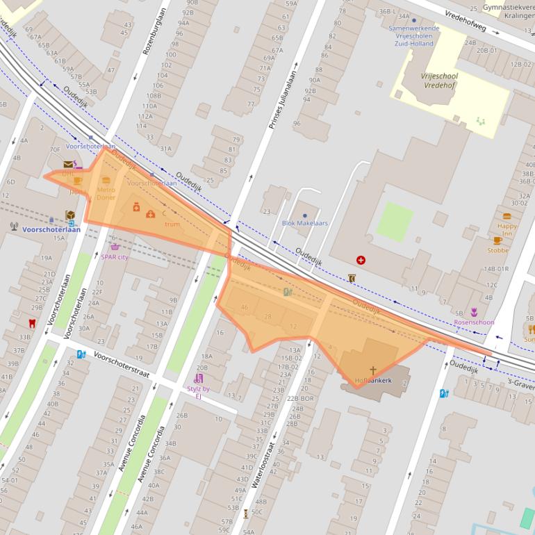 Kaart van postcodegebied 3062AE.