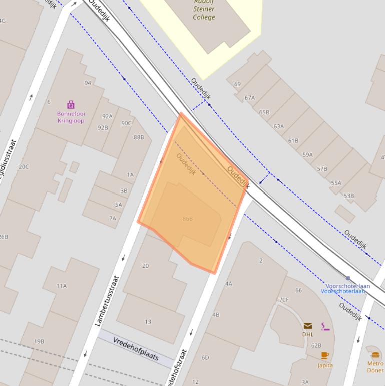 Kaart van postcodegebied 3062AH.