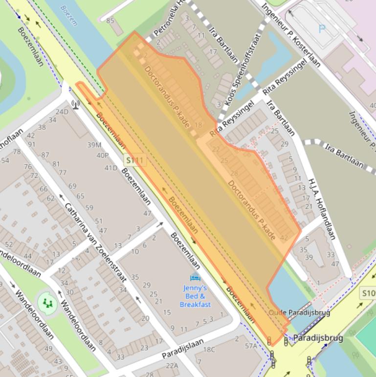 Kaart van postcodegebied 3062BA.