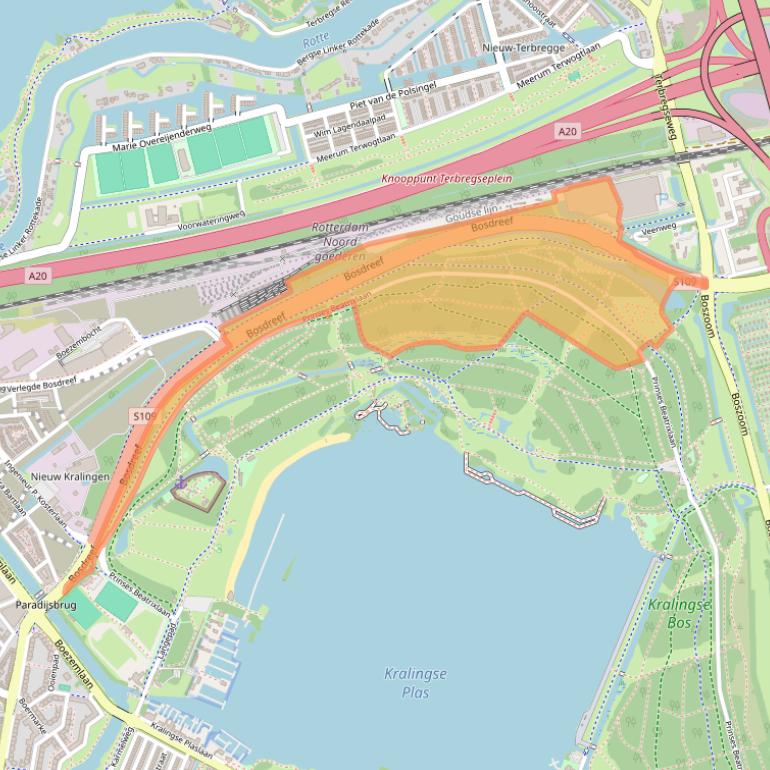 Kaart van postcodegebied 3062CA.
