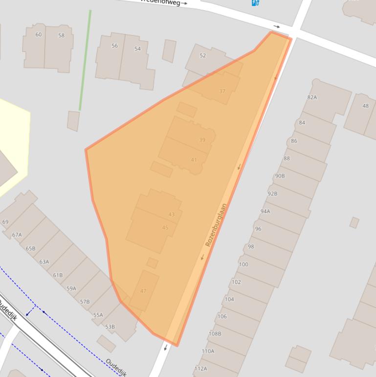 Kaart van postcodegebied 3062EC.