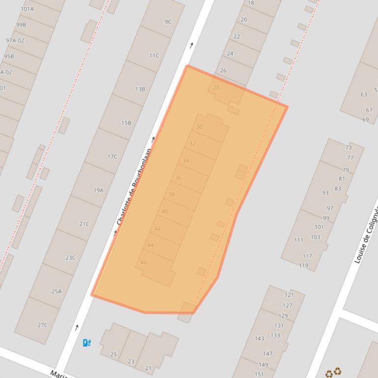 Kaart van postcodegebied 3062GG.