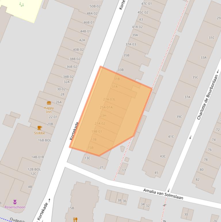 Kaart van postcodegebied 3062GL.