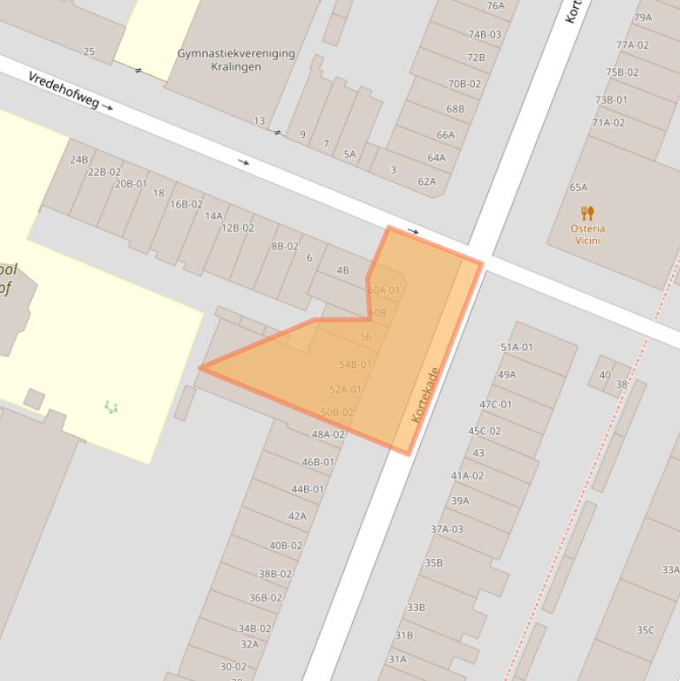 Kaart van postcodegebied 3062GT.