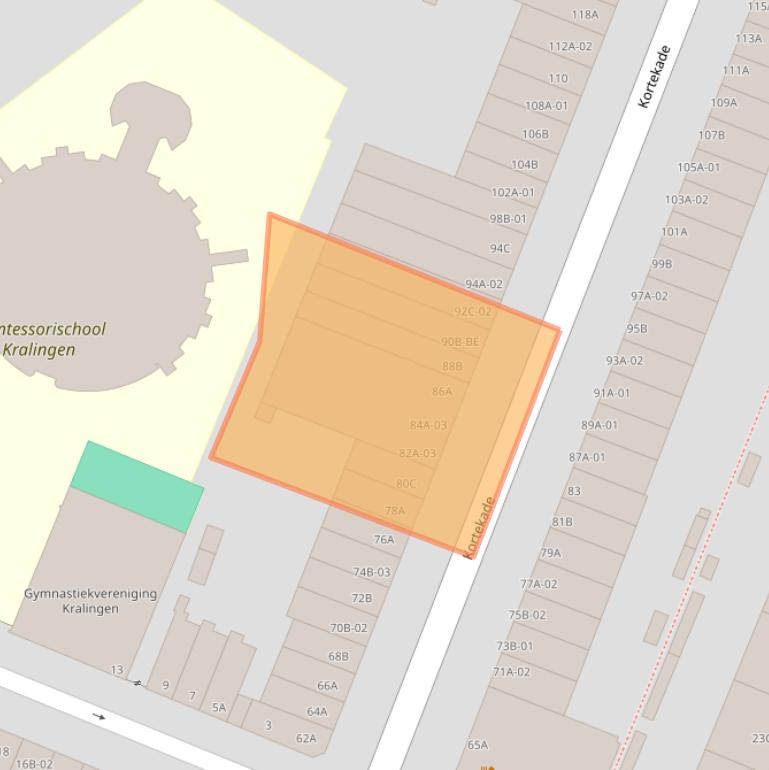 Kaart van postcodegebied 3062GW.