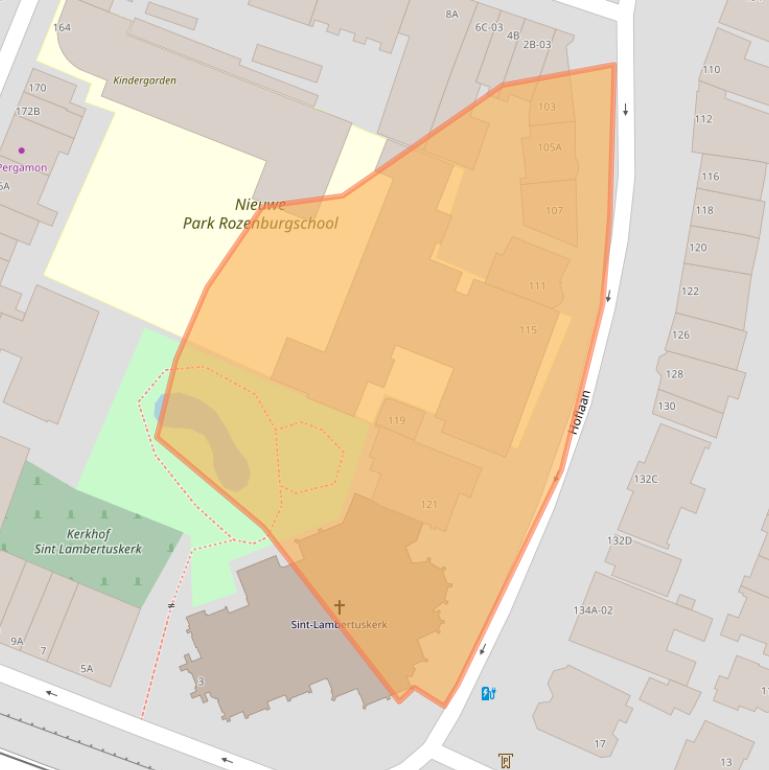Kaart van postcodegebied 3062JE.