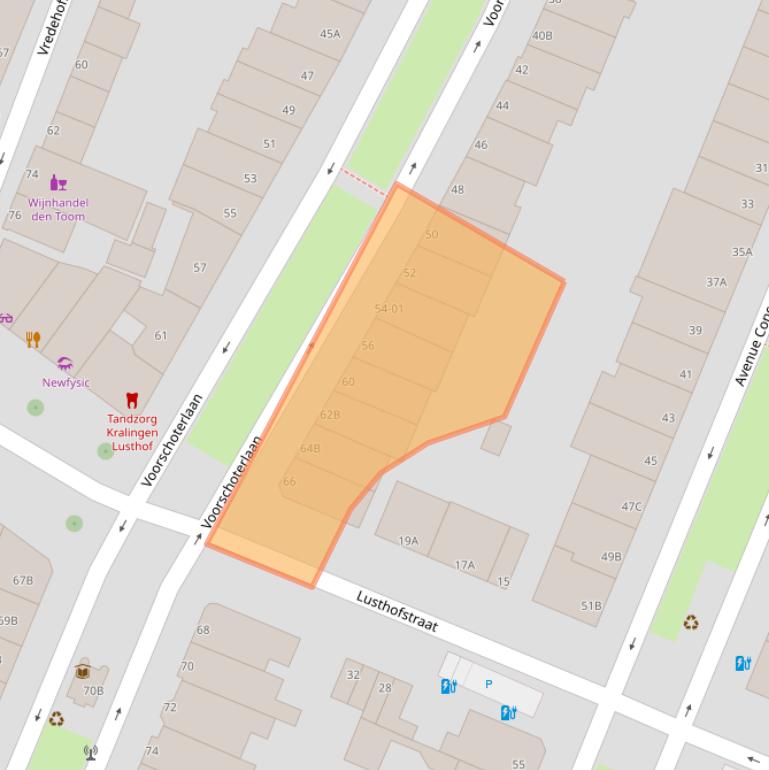 Kaart van postcodegebied 3062KR.