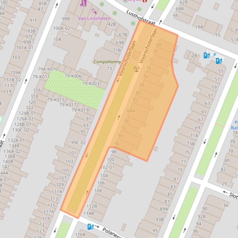 Kaart van postcodegebied 3062KS.