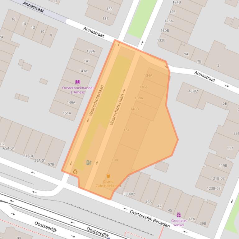 Kaart van postcodegebied 3062KW.