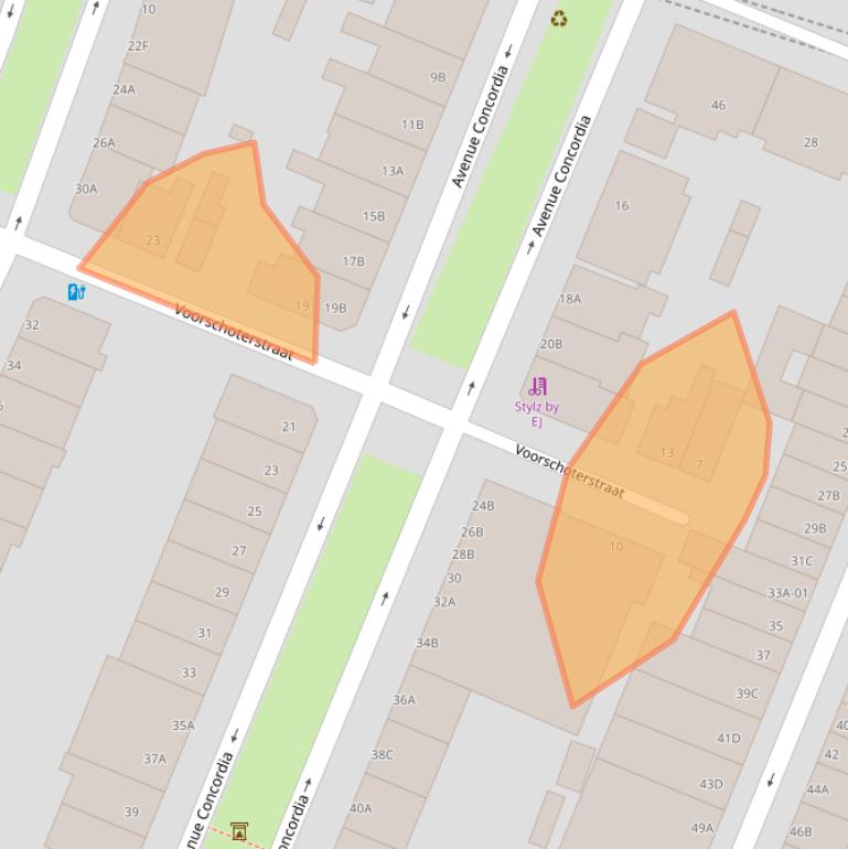 Kaart van postcodegebied 3062KX.
