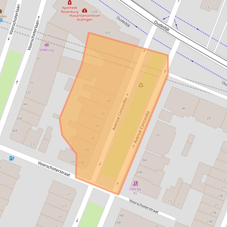 Kaart van postcodegebied 3062LA.