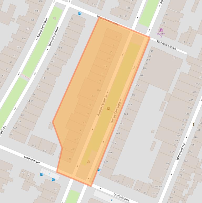 Kaart van postcodegebied 3062LB.