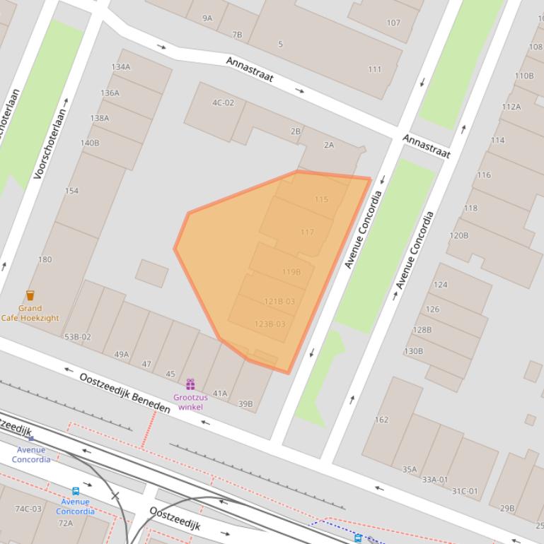 Kaart van postcodegebied 3062LG.