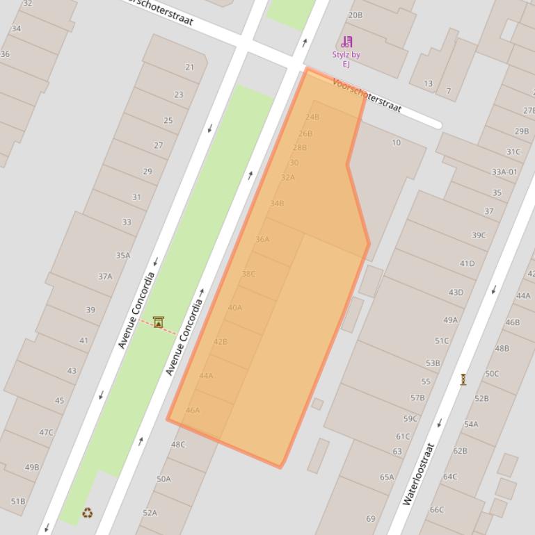 Kaart van postcodegebied 3062LJ.