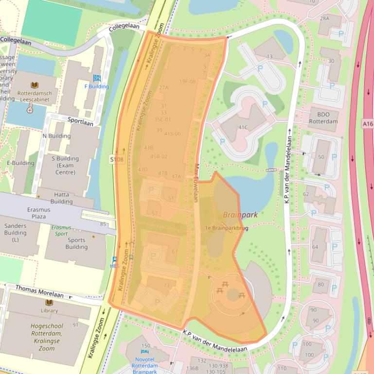 Kaart van postcodegebied 3062MA.