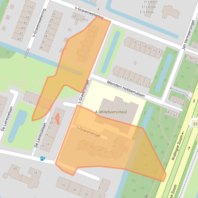 Kaart van postcodegebied 3062SB.