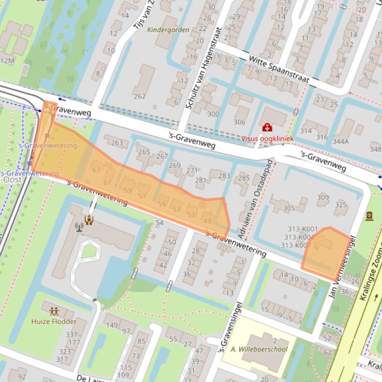 Kaart van postcodegebied 3062SE.