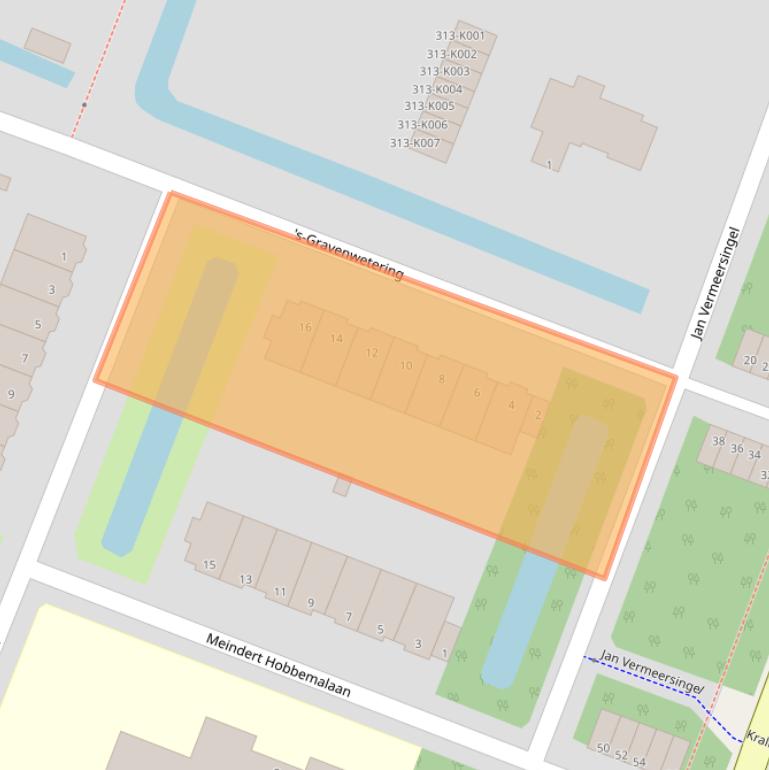 Kaart van postcodegebied 3062SG.