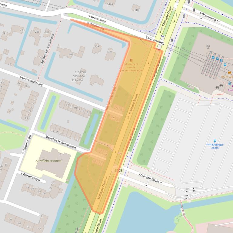 Kaart van postcodegebied 3062SL.