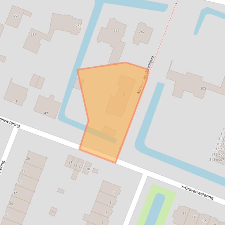 Kaart van postcodegebied 3062SN.