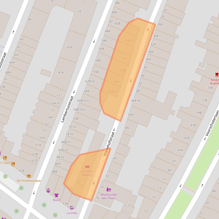 Kaart van postcodegebied 3062TA.