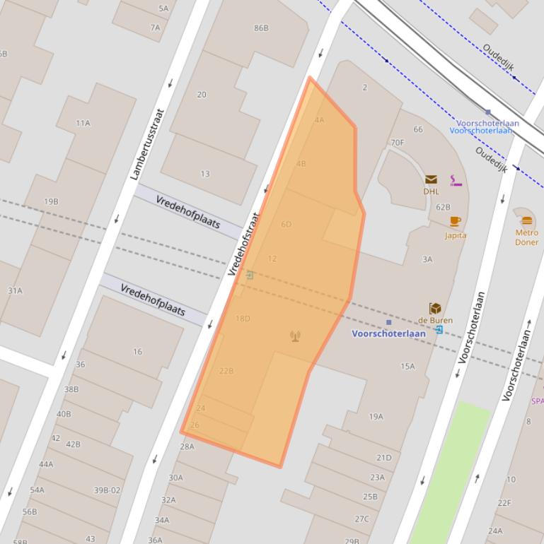 Kaart van postcodegebied 3062TB.