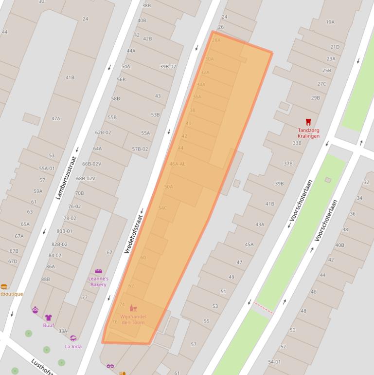 Kaart van postcodegebied 3062TC.