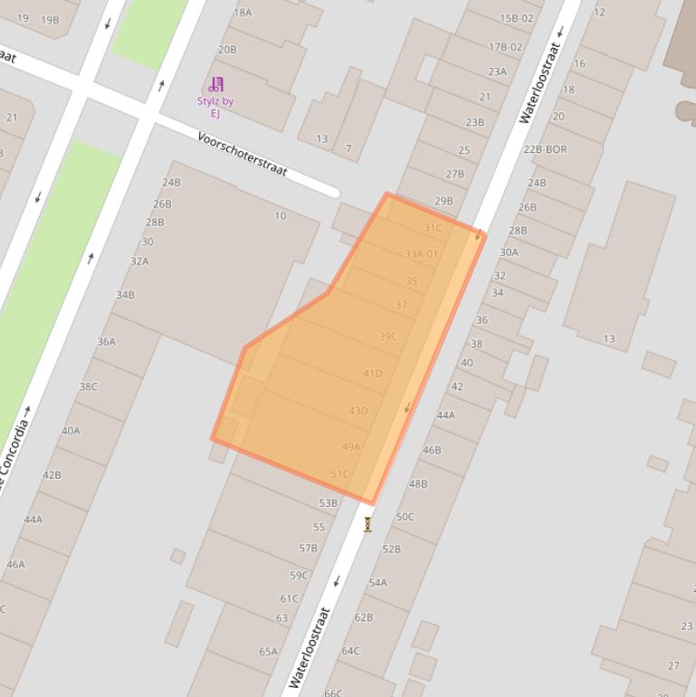 Kaart van postcodegebied 3062TE.