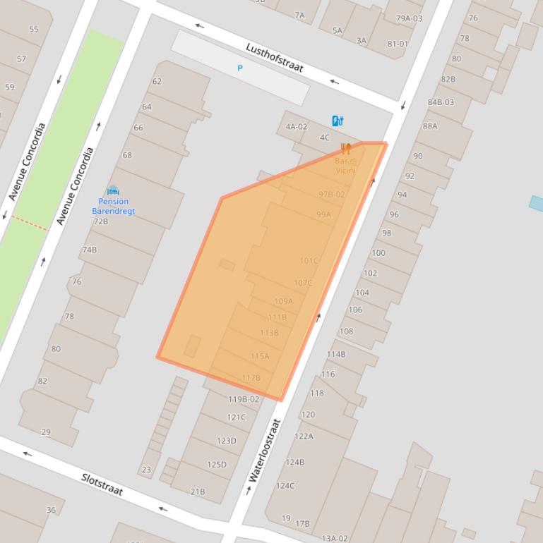 Kaart van postcodegebied 3062TJ.