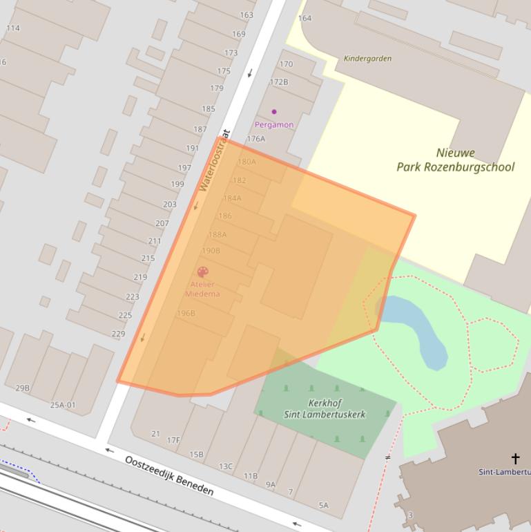 Kaart van postcodegebied 3062TZ.