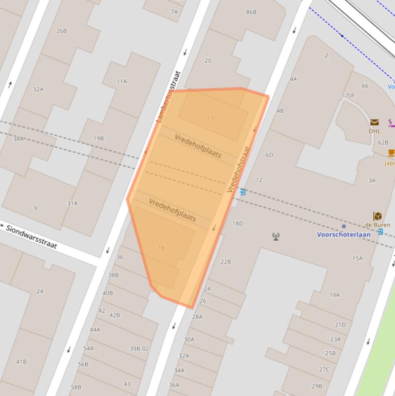 Kaart van postcodegebied 3062VA.