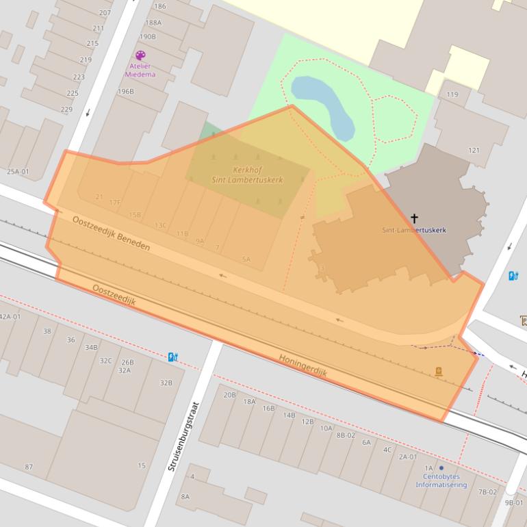 Kaart van postcodegebied 3062VJ.