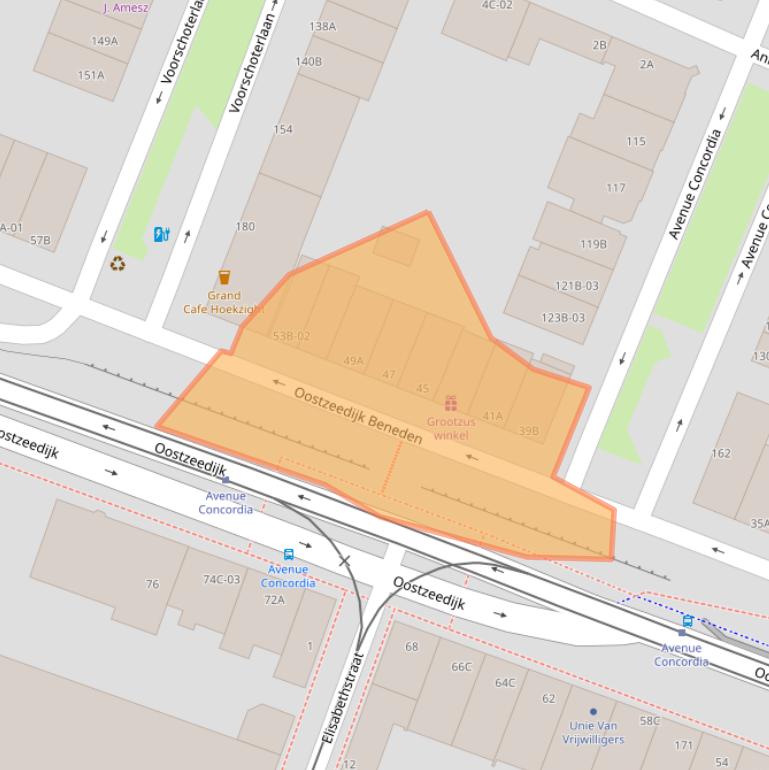 Kaart van postcodegebied 3062VL.