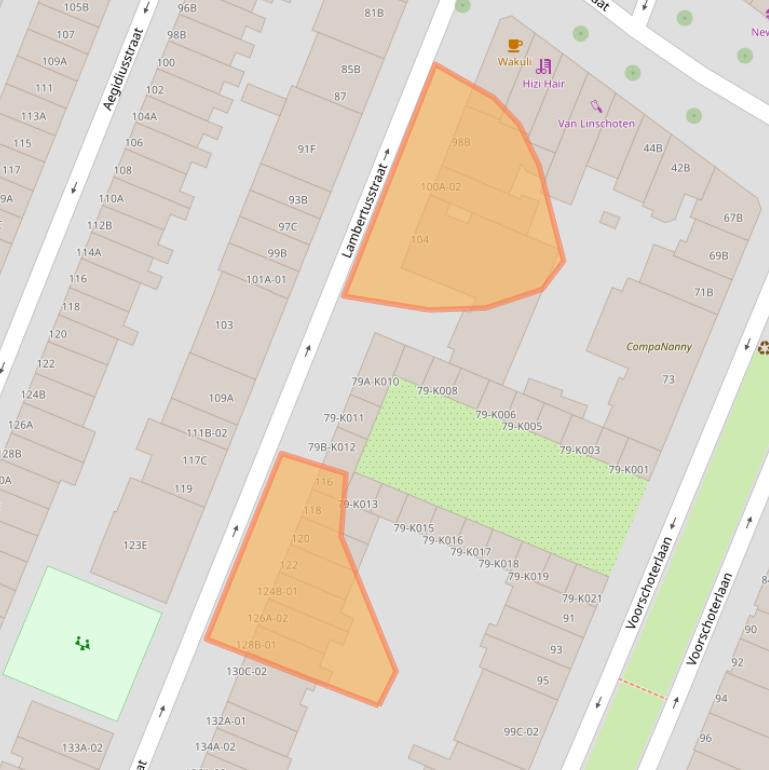 Kaart van postcodegebied 3062XA.