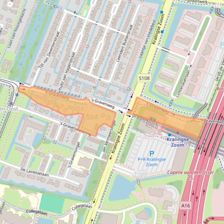 Kaart van postcodegebied 3062ZG.