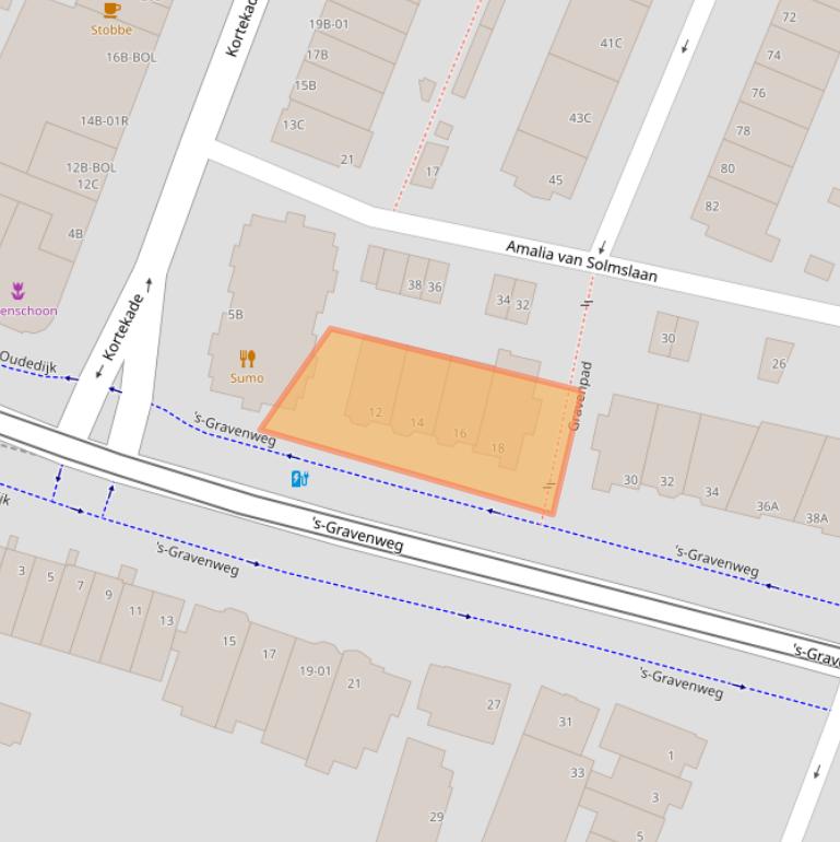 Kaart van postcodegebied 3062ZH.