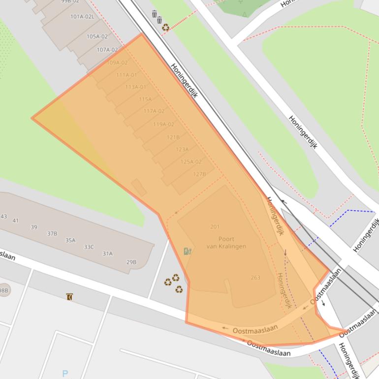 Kaart van postcodegebied 3063AM.