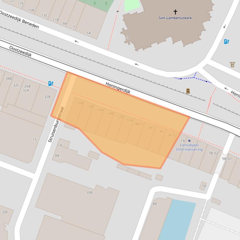 Kaart van postcodegebied 3063BB.