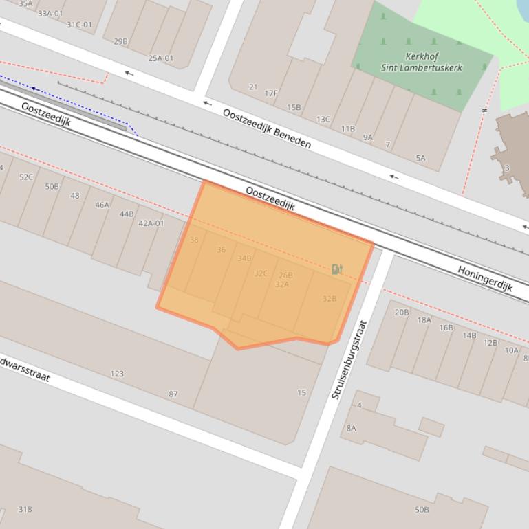 Kaart van postcodegebied 3063BC.