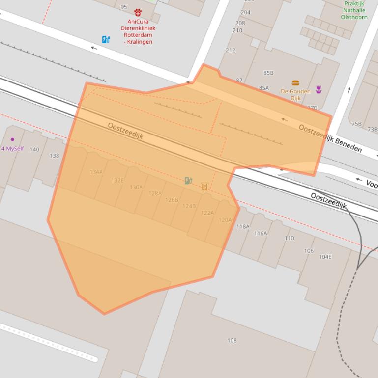 Kaart van postcodegebied 3063BH.