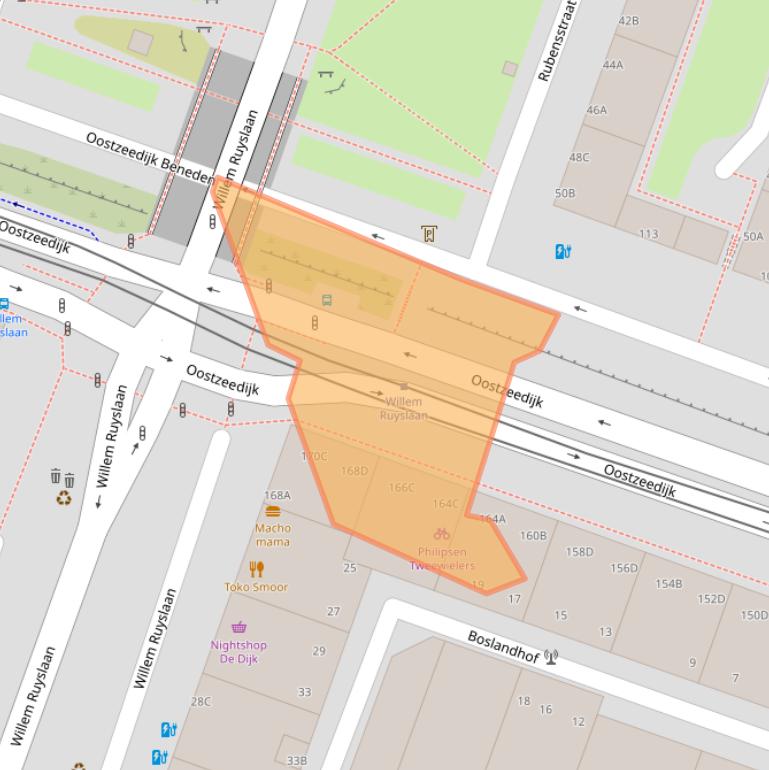 Kaart van postcodegebied 3063BL.