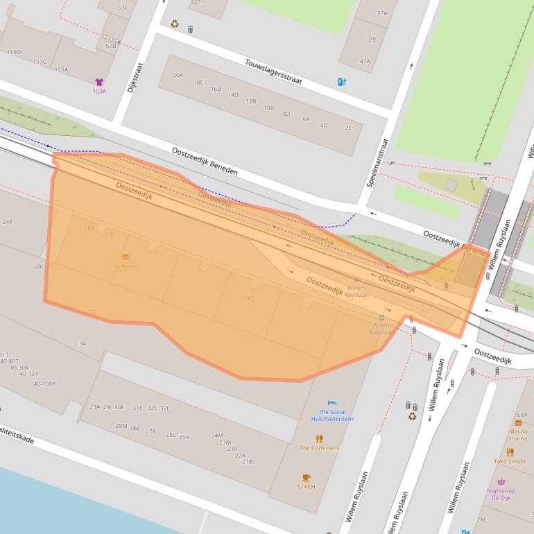 Kaart van postcodegebied 3063BM.