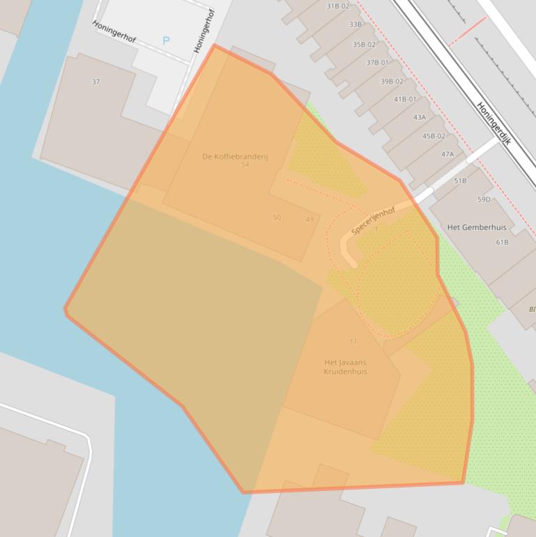 Kaart van postcodegebied 3063BX.