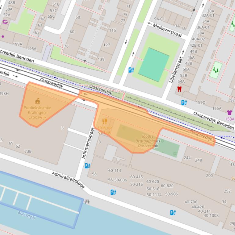 Kaart van postcodegebied 3063CA.