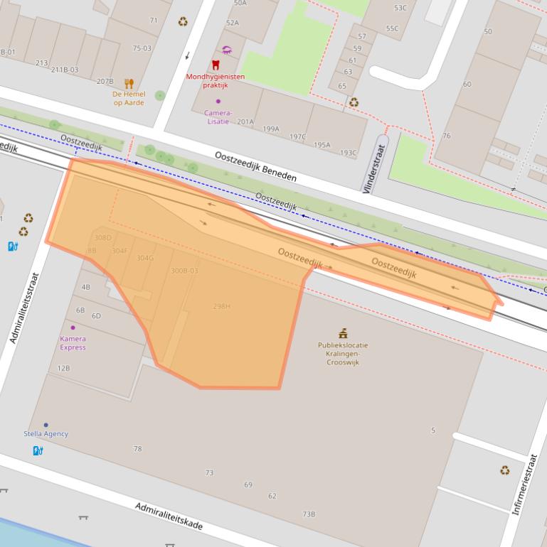 Kaart van postcodegebied 3063CB.