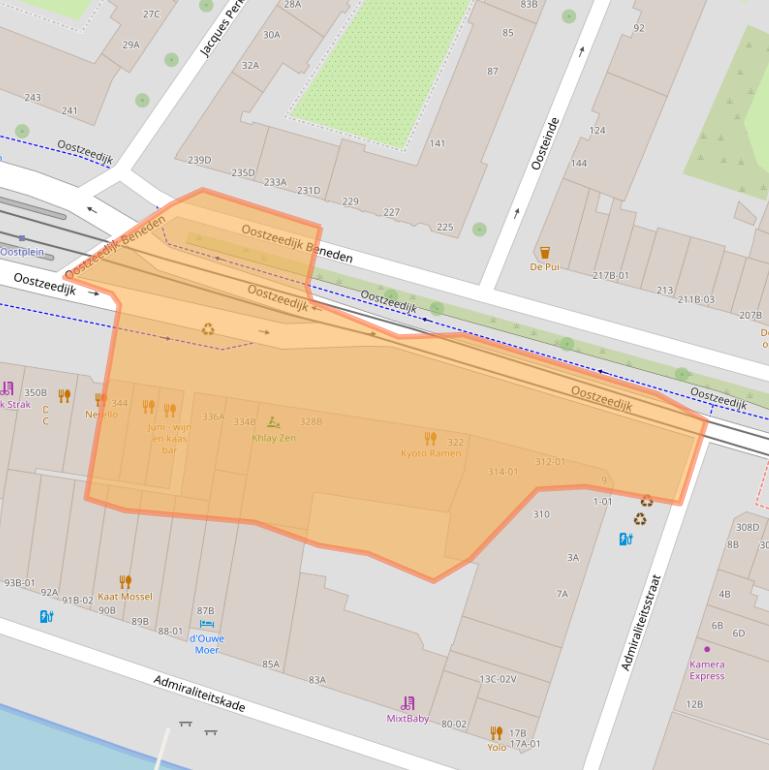 Kaart van postcodegebied 3063CC.