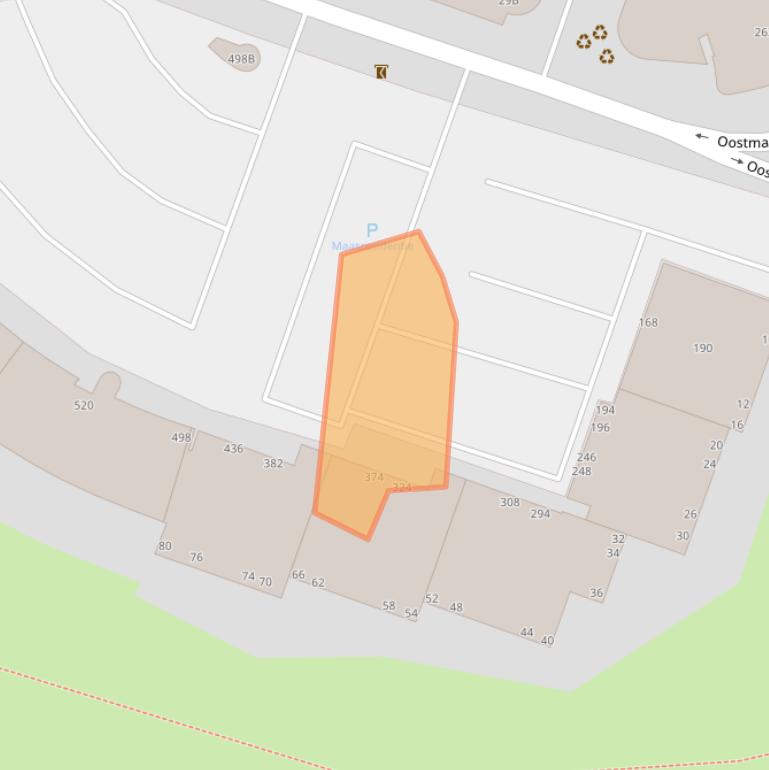 Kaart van postcodegebied 3063DD.