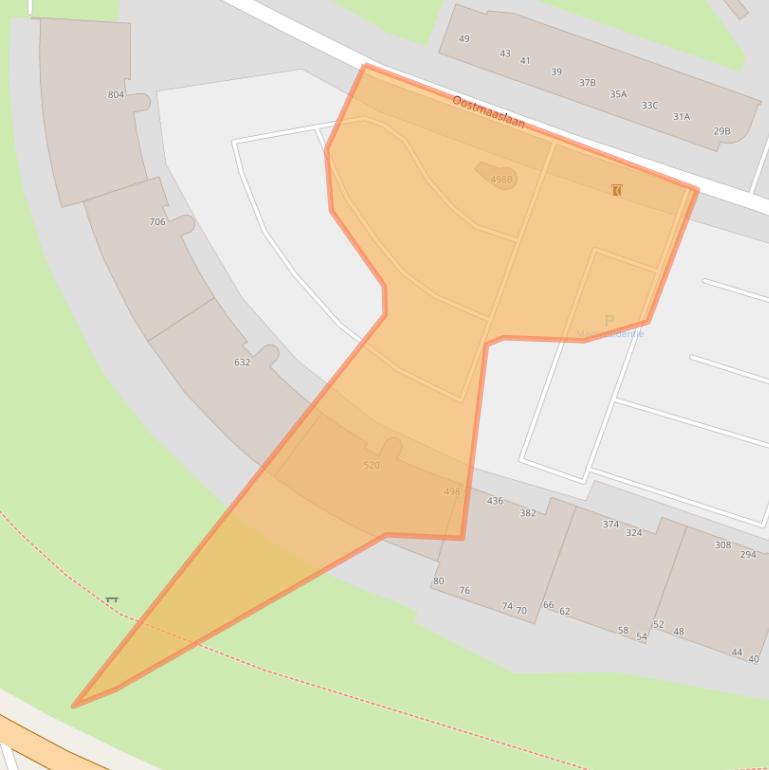 Kaart van postcodegebied 3063DH.