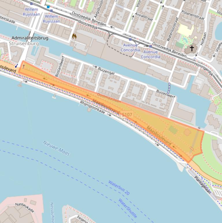 Kaart van postcodegebied 3063DM.