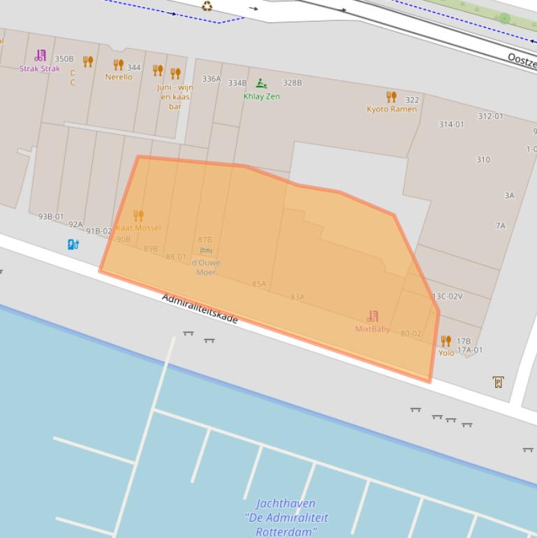 Kaart van postcodegebied 3063EG.